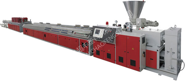 PVC, PE, PP wood plastic profile production line